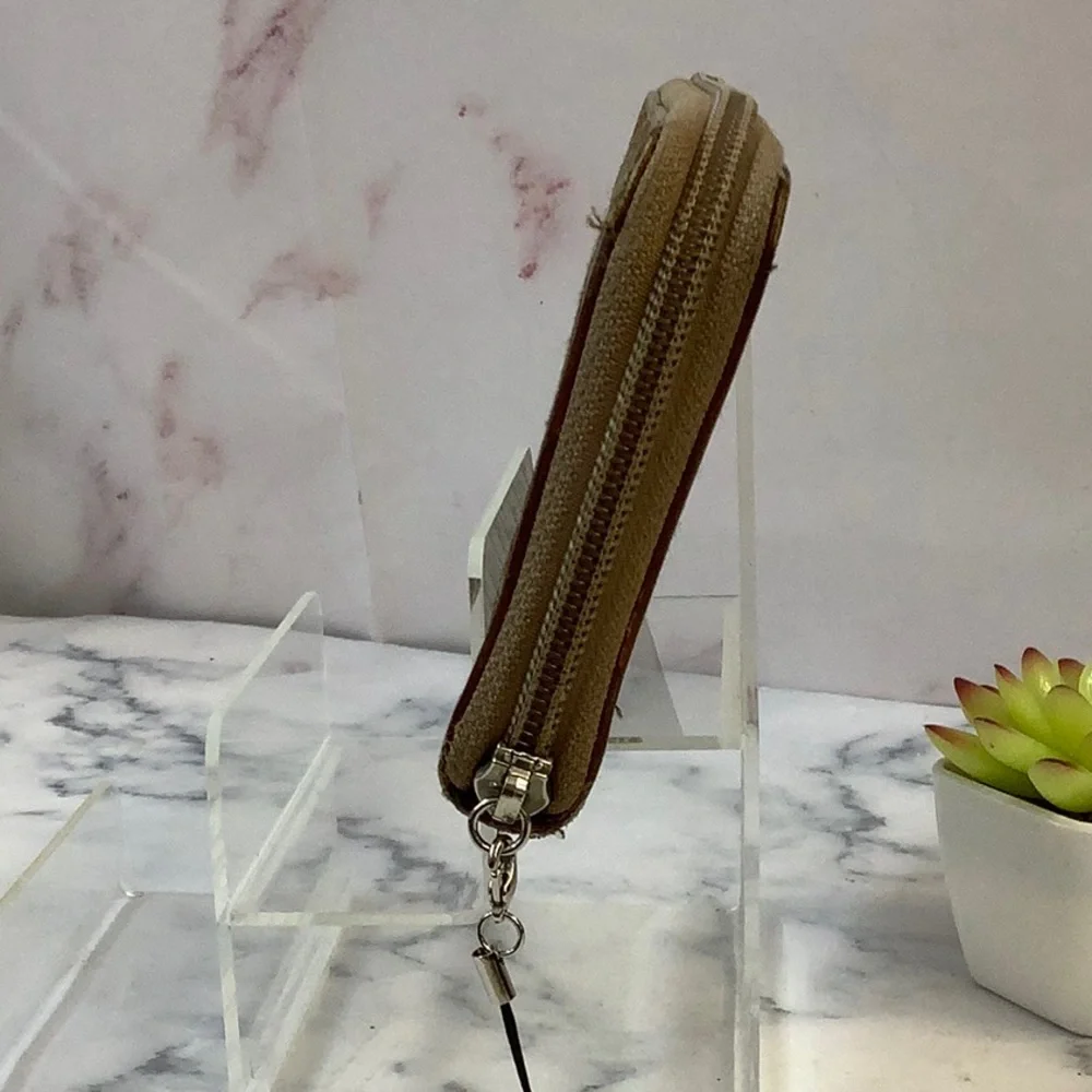 GUC Dior Brown Monogram Zip Wallet